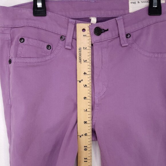 Rag & Bone Legging Skinny Jeans Women 28 Violet Soft Stretch Low Rise 30" Inseam - Picture 8 of 14